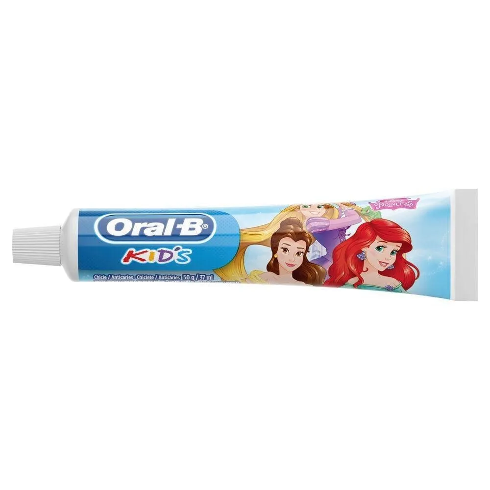 Creme Dental Infantil Oral-B Kids Disney Princesas Anticáries com Flúor 50 g