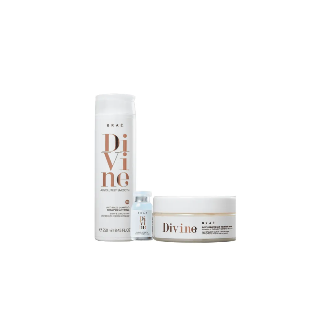 Kit Shampoo, Máscara e Ampola Divine - Braé