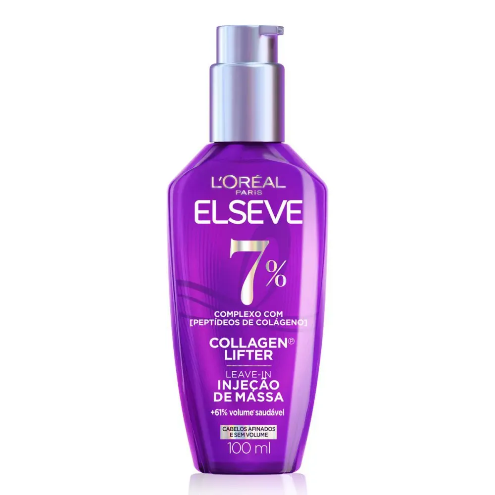 Leave-in Injeção de Massa Elseve Collagen Lifter Injeção de Massa Capilar com +61% de Volume 100 ml