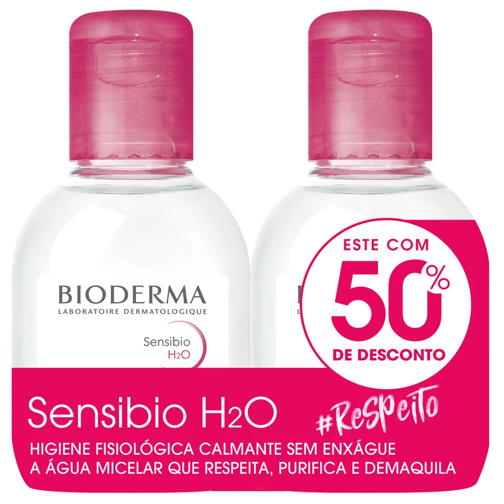 Kit Água Micelar Bioderma Sensibio H2O 100 ml 2 Unidades