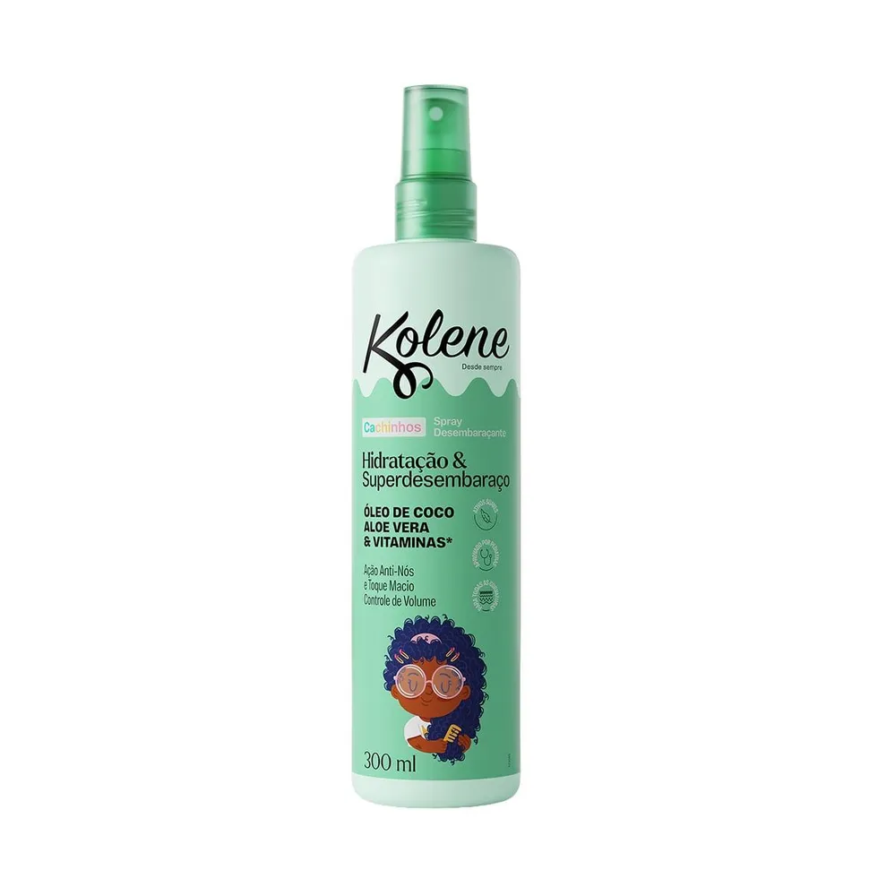 Spray Desembaraçante Infantil Kolene Cachinhos Hidratação e Super Desembaraço 300 ml