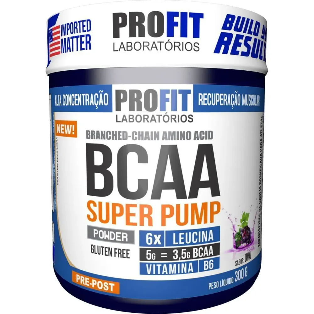 Bcaa Super Pump Powder 6:1:1 - 300 G Uva - Profit