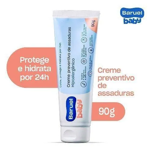 Pomada para Assadura Baruel Baby Óleo de Amêndoas Hipoalergênica 90 g