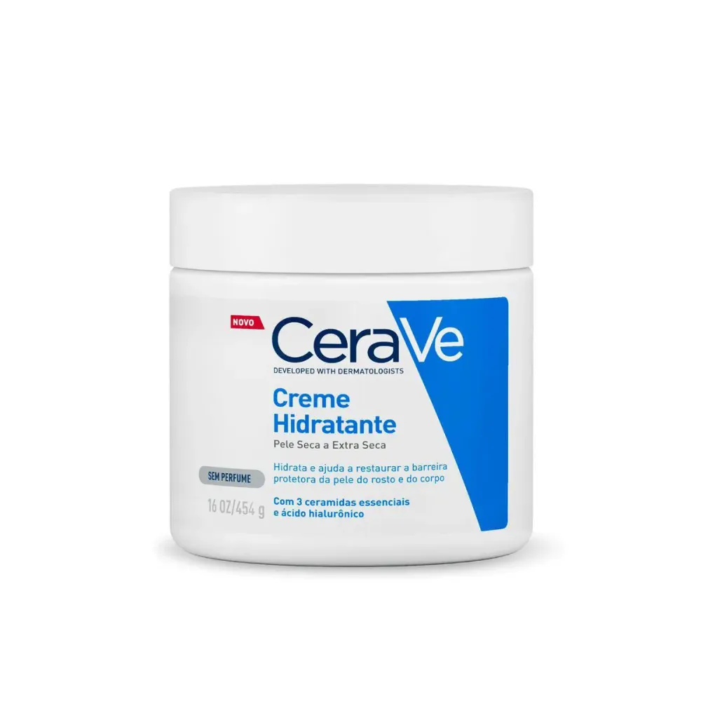 Creme Hidratante Corporal CeraVe para Pele Seca e Extra Seca Hidratação Prolongada com Ceramidas para Pele Seca 454 g