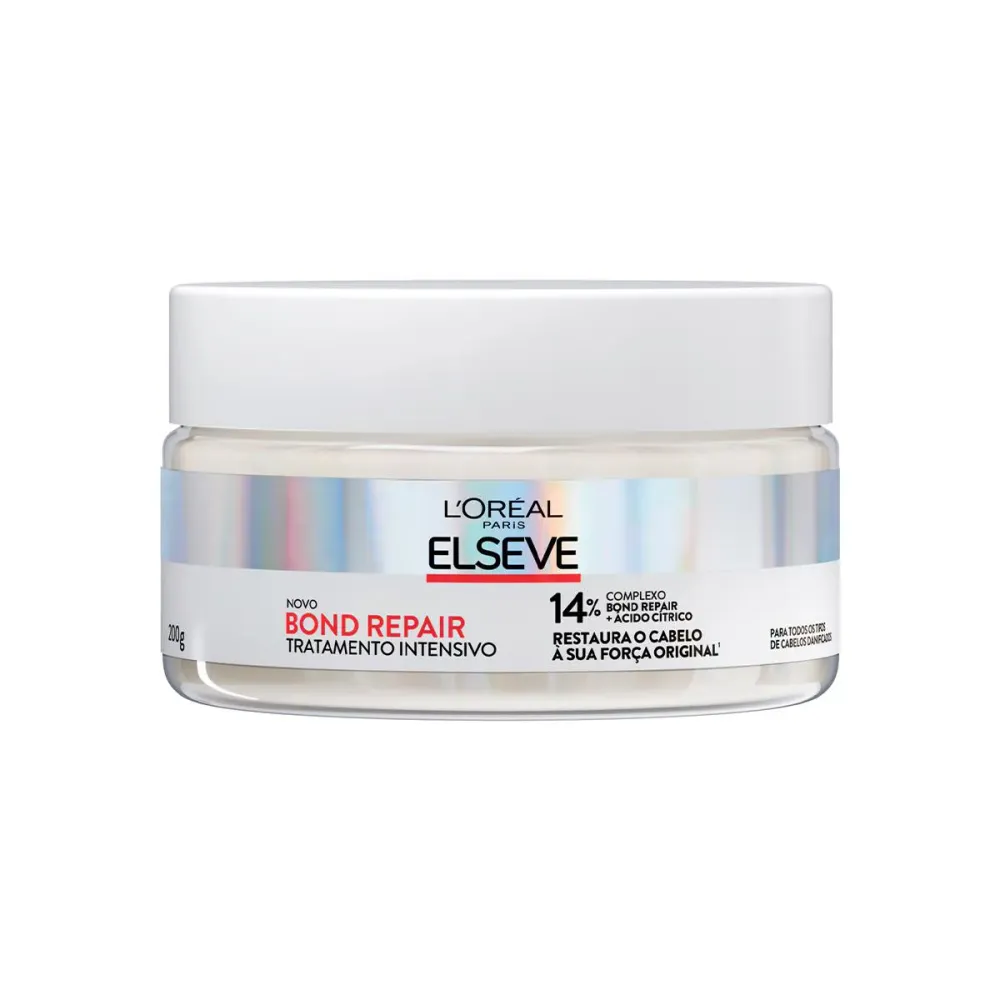 Máscara de Cabelo Tratamento Intensivo Elseve Bond Repair Máscara Reparadora Molecular com Ácido Cítrico 200 g