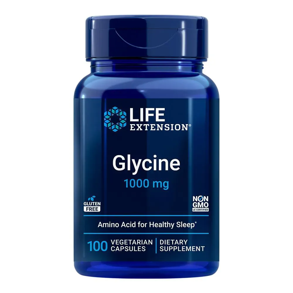 Glicina 1000 mg Life Extension 100 Cápsulas Importado