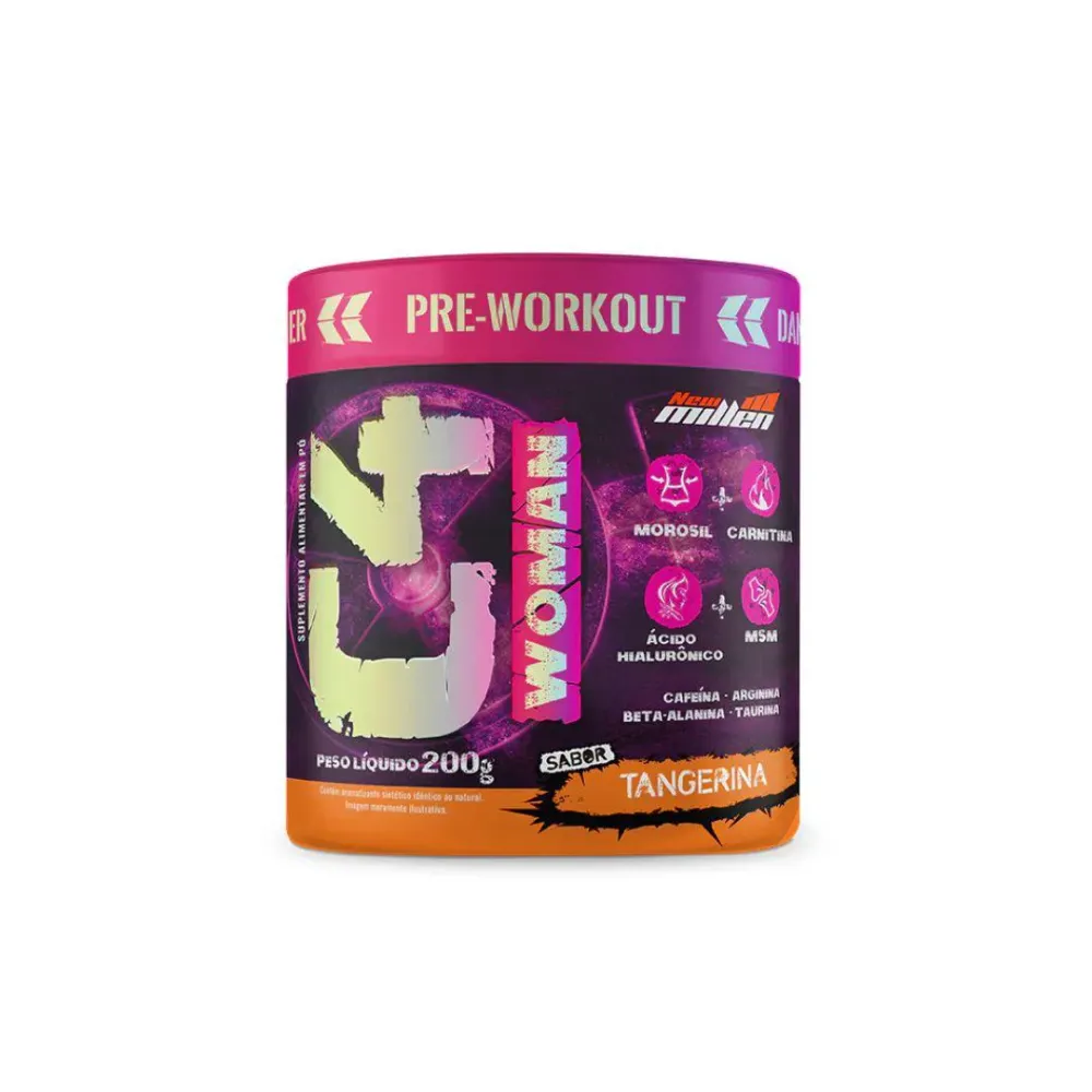C4 Woman Pré-treino Feminino New Millen 200 g Tangerina