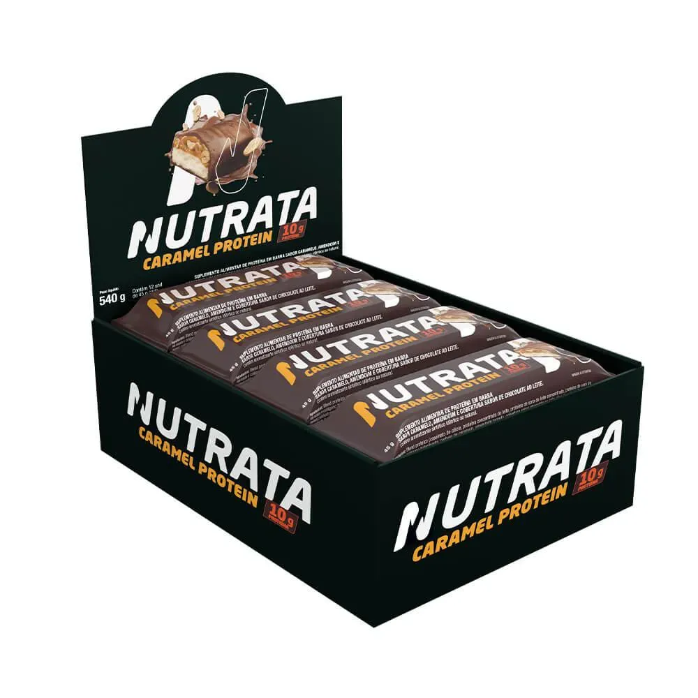 Barra Nutrata Protein Display C/ 12 Barras de 45 g - Caramel