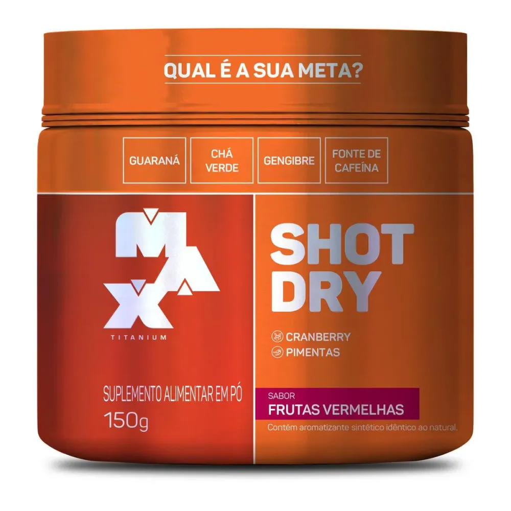 Suplemento Shot Dry Max Titanium Frutas Vermelhas 150 g