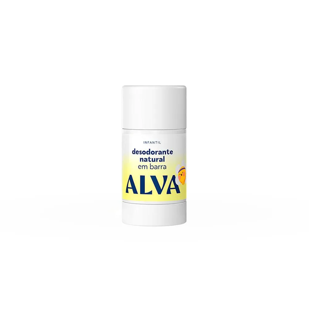 Desodorante Infantil Alva Natural Em Barra Natural 12h 33 g