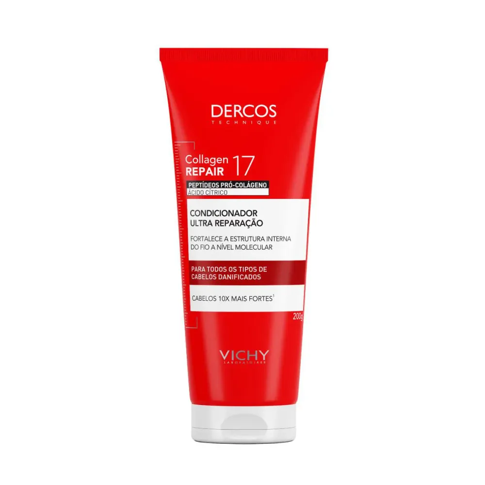 Condicionador Vichy Dercos Collagen Repair 17 Ultra Reparação Condicionador Fortalecedor com Colágeno 200 g