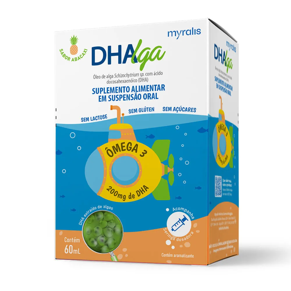 Myralis Dhalga 200 mg Sabor Abacaxi Suspensão Oral 60 ml + Seringa Dosadora