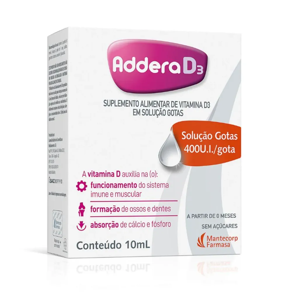 Vitamina D 400UI Addera D3 Gotas 10 ml
