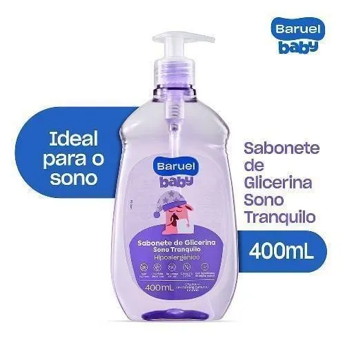 Sabonete Líquido Infantil Baruel Baby Sono Tranquilo Sem Lágrimas +6 meses 400 ml