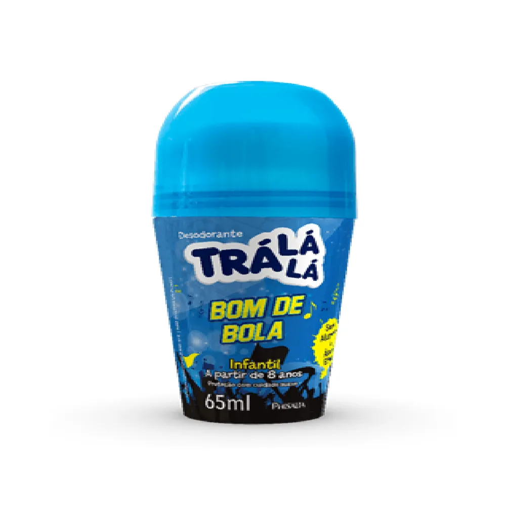 Desodorante Infantil Trá Lá Lá Bom de Bola +8anos Roll-On 65 ml