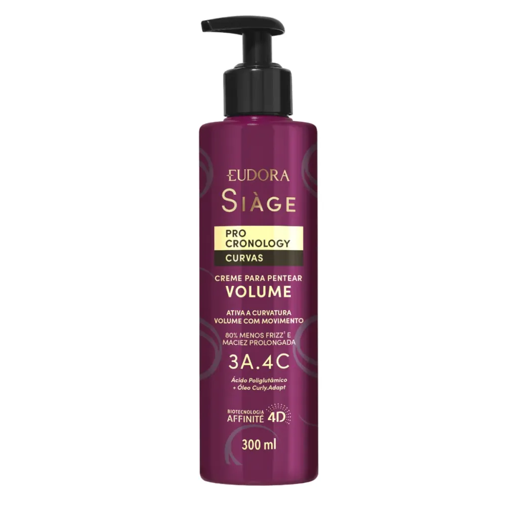 Creme para Pentear Volume Eudora Siàge Pro Cronology Curvas 300 ml