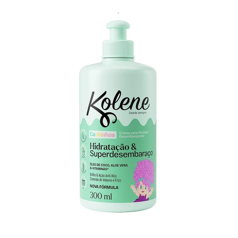 Creme para Pentear Infantil Kolene Cachinhos Hidratação e Super Desembaraço 300 ml