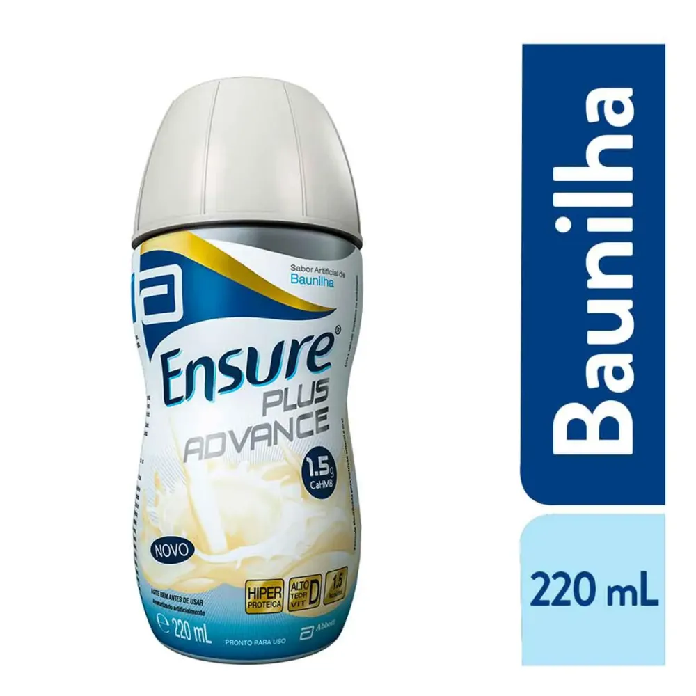 Suplemento Nutricional Ensure Plus Advance Baunilha com 220 ml