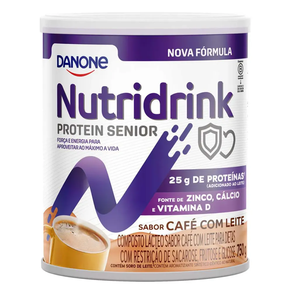 Suplemento Alimentar Nutridrink Protein Senior Pó sabor Café com Leite 750 g