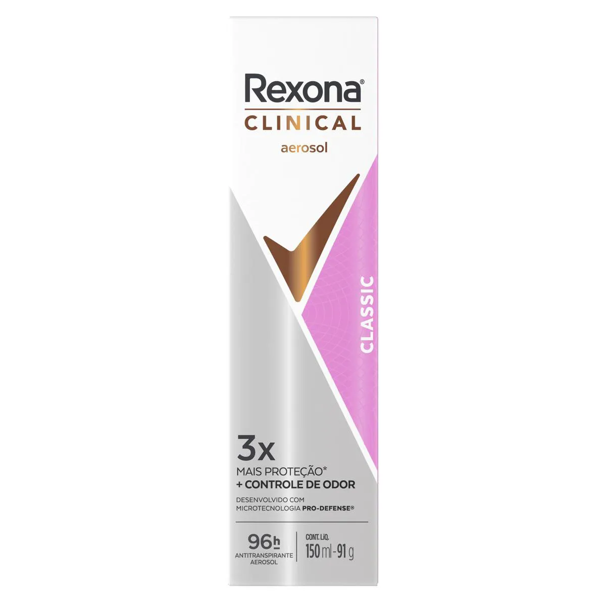 Rexona Desodorante Antitranspirante Aerosol Clinical Classic Feminino 150 ml