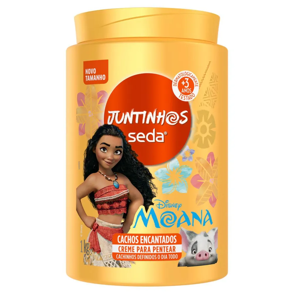 Creme Para Pentear Infantil Moana Seda Juntinhos Cachos Encantados 1 kg