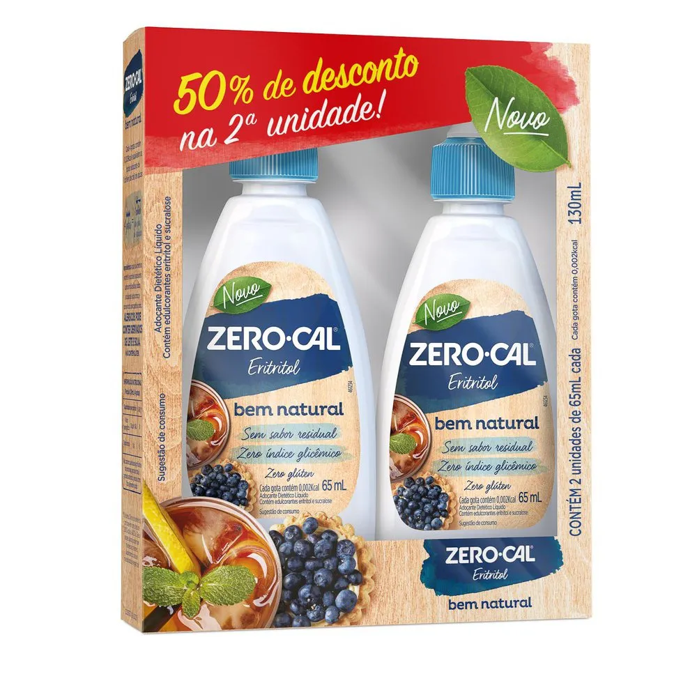 Adoçante Zero-Cal Eritritol 65 ml 2 Unidades