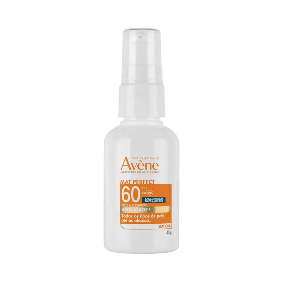 Protetor Solar Facial Avène Mat Perfect Anti-idade FPS 60 Sem Cor 40 g