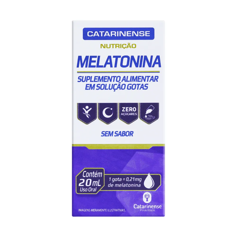 Melatonina Catarinense Nutrição 0,21 mg Sem Sabor Gotas 20 ml