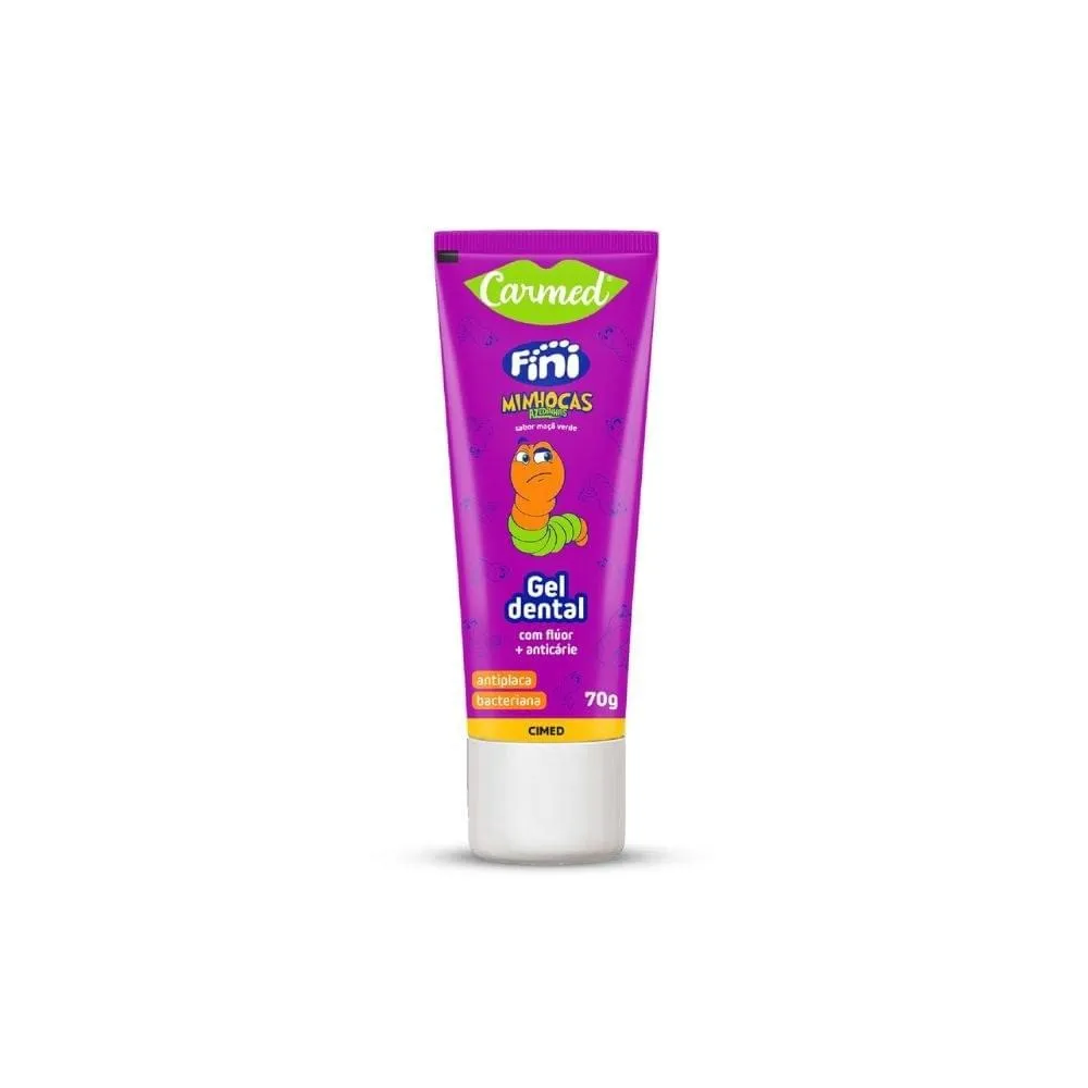 Gel Dental Carmed Fini Minhoca Anticáries com Flúor 70 g