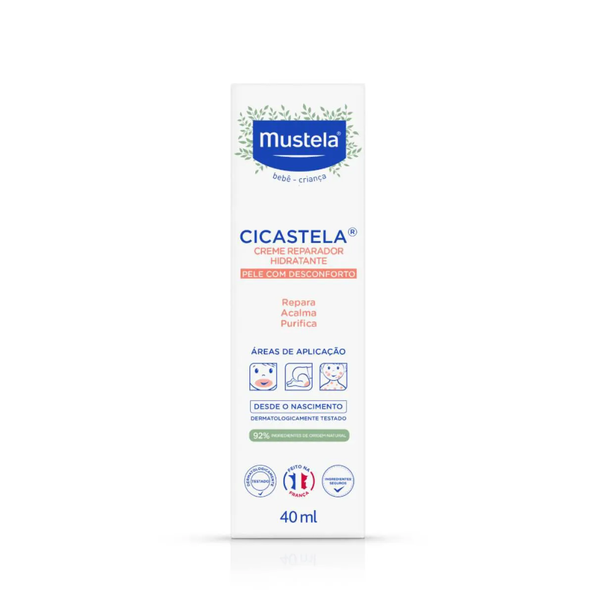 Creme Reparador Hidratante Mustela Bebê Cicastela 40 ml