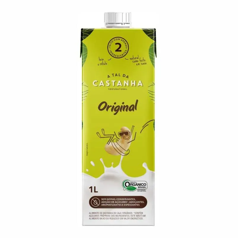 Kit 6x: leite vegetal original a tal da castanha 1 l