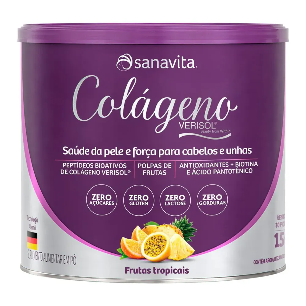 Colágeno Verisol Sanavita Frutas Tropicais Pó 150 g