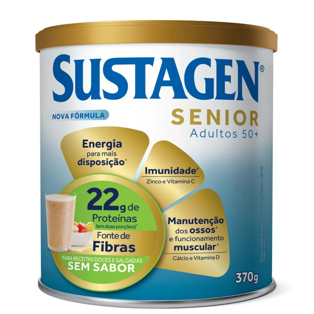 Complemento Alimentar Sustagen Senior Adultos 50+ Sem Sabor 370 g