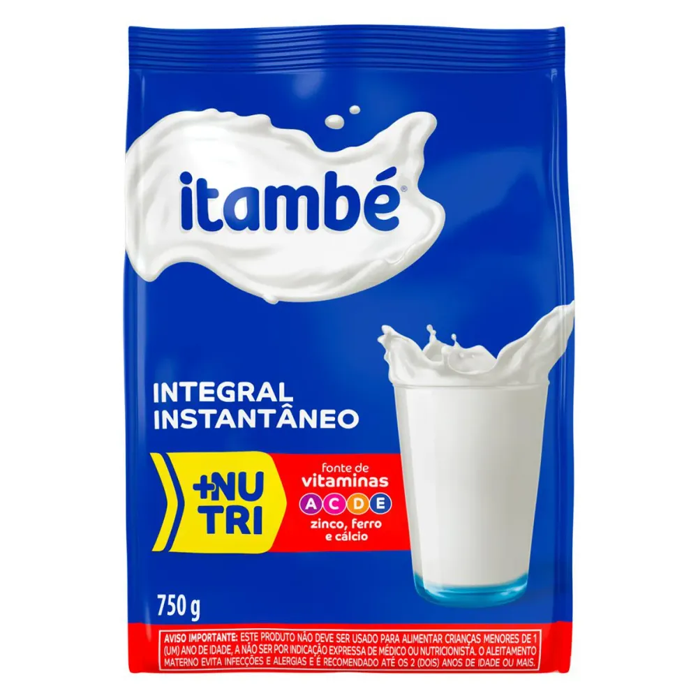 Leite em Pó Integral Instantâneo Itambé +Nutri 750 g