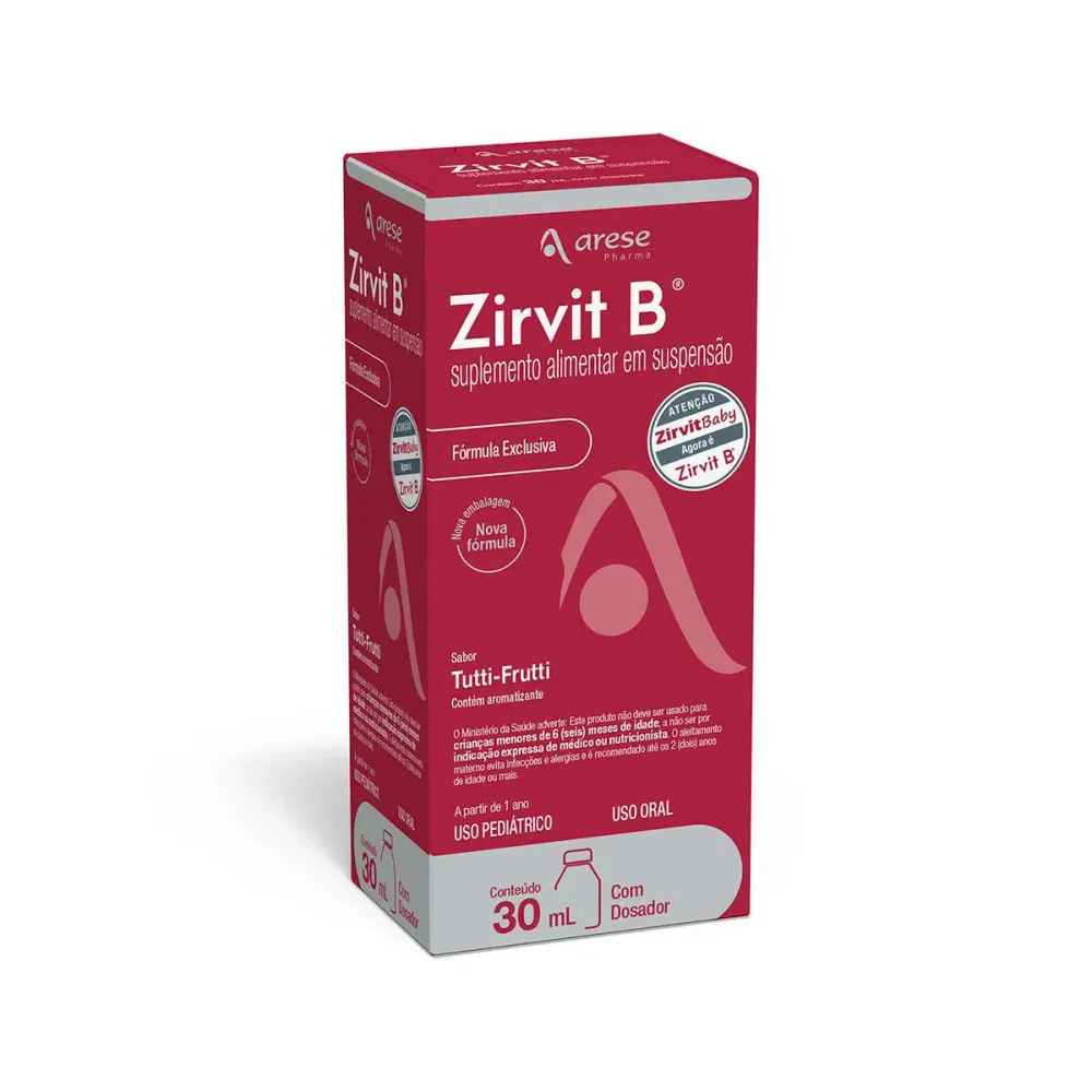 Polivitamínico Zirvit B Tutti-Frutti Infantil 30 ml