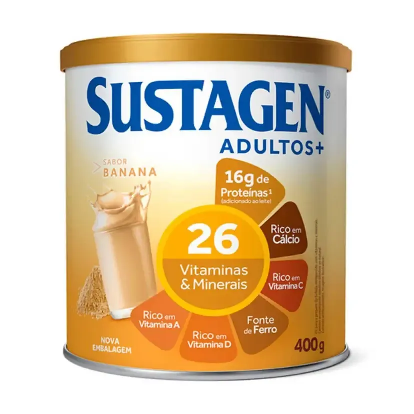 Complemento Alimentar Sustagen Adultos+ Sabor Banana 400 g