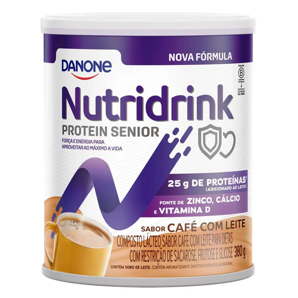Suplemento Alimentar Nutridrink Protein Senior Pó sabor Café com Leite 380 g