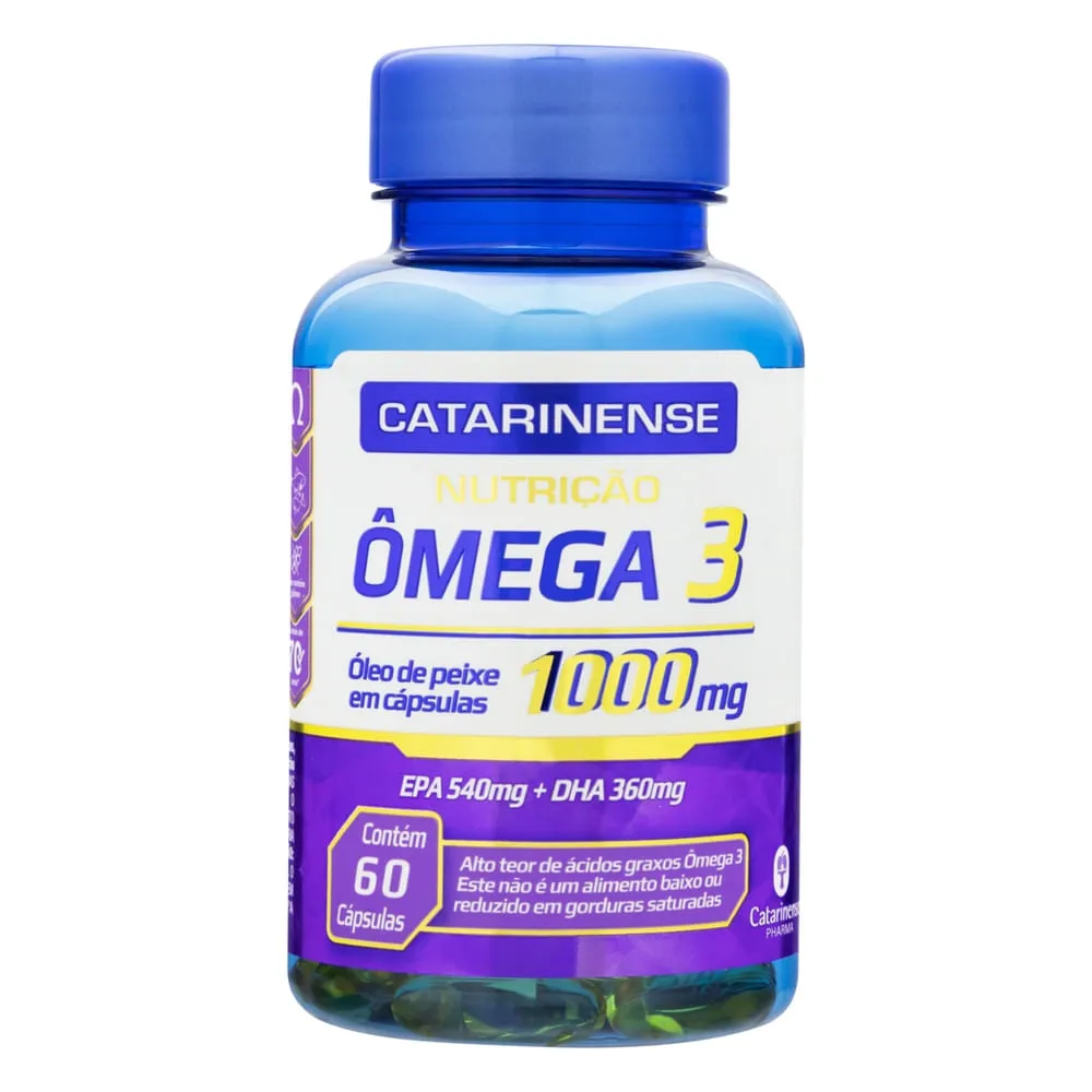 Catarinense Ômega 3 Óleo de Peixe 1000 mg 60 Cápsulas