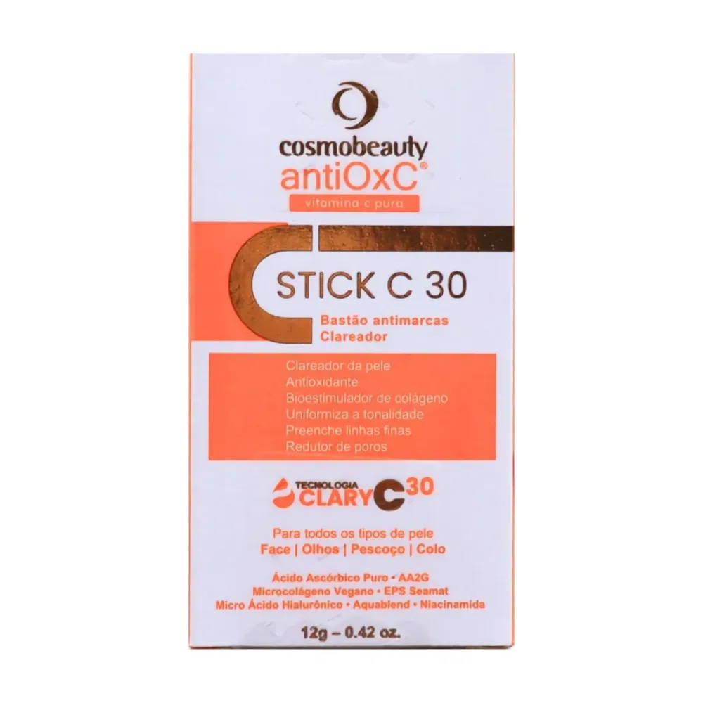 Cosmobeauty Clareador Clary Stick 30 Vitamina C Bastão 12 g