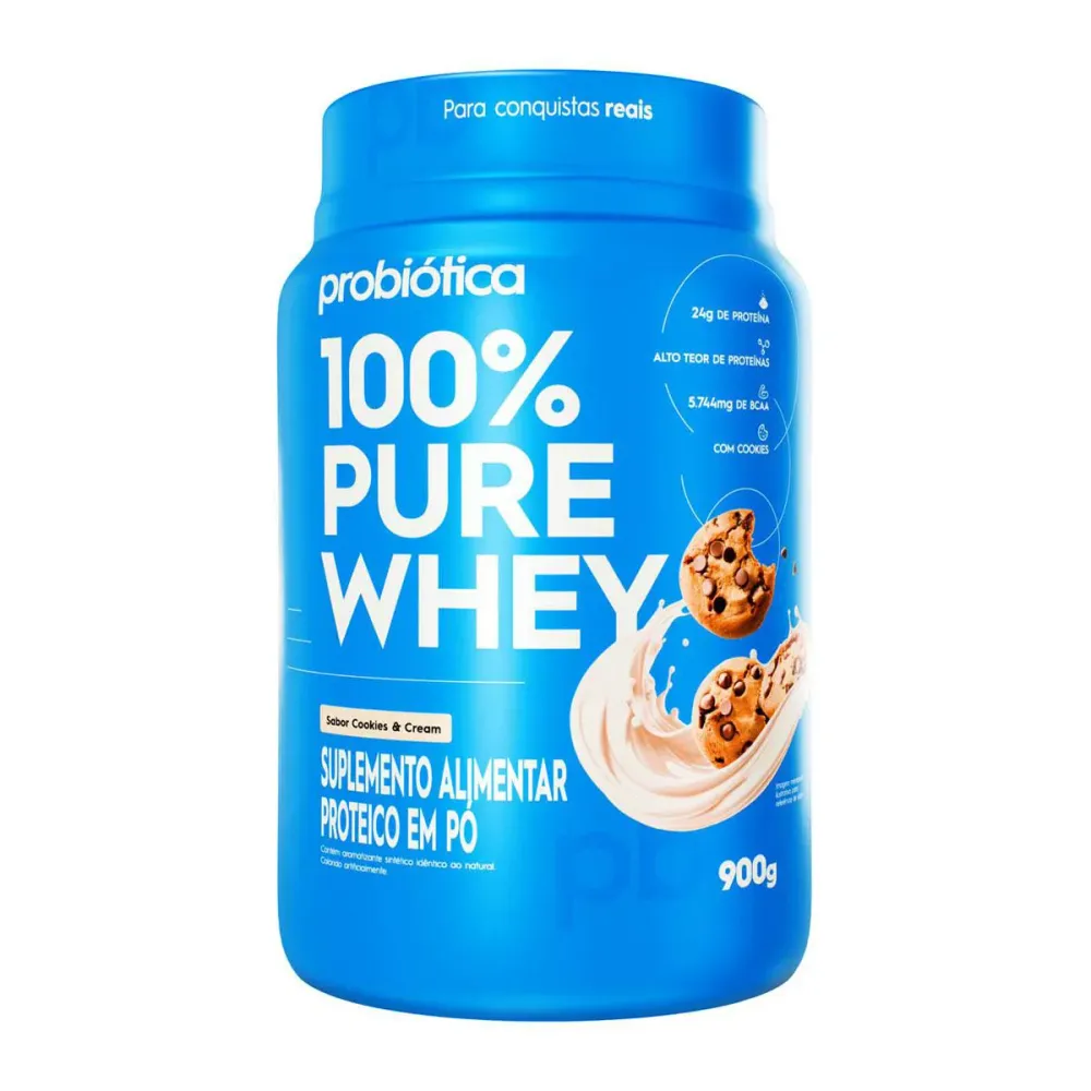 Whey Protein 100% Pure Whey Probiotica Cookies & Cream 900 g