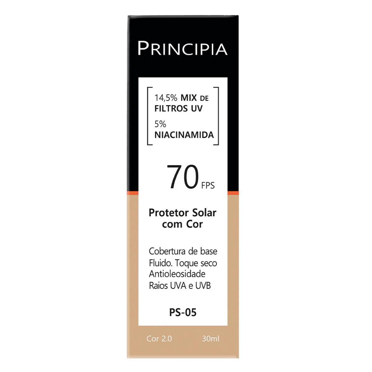Principia Skincare Protetor Solar Facial PS-05 FPS 70 30 ml - Cor 2.0