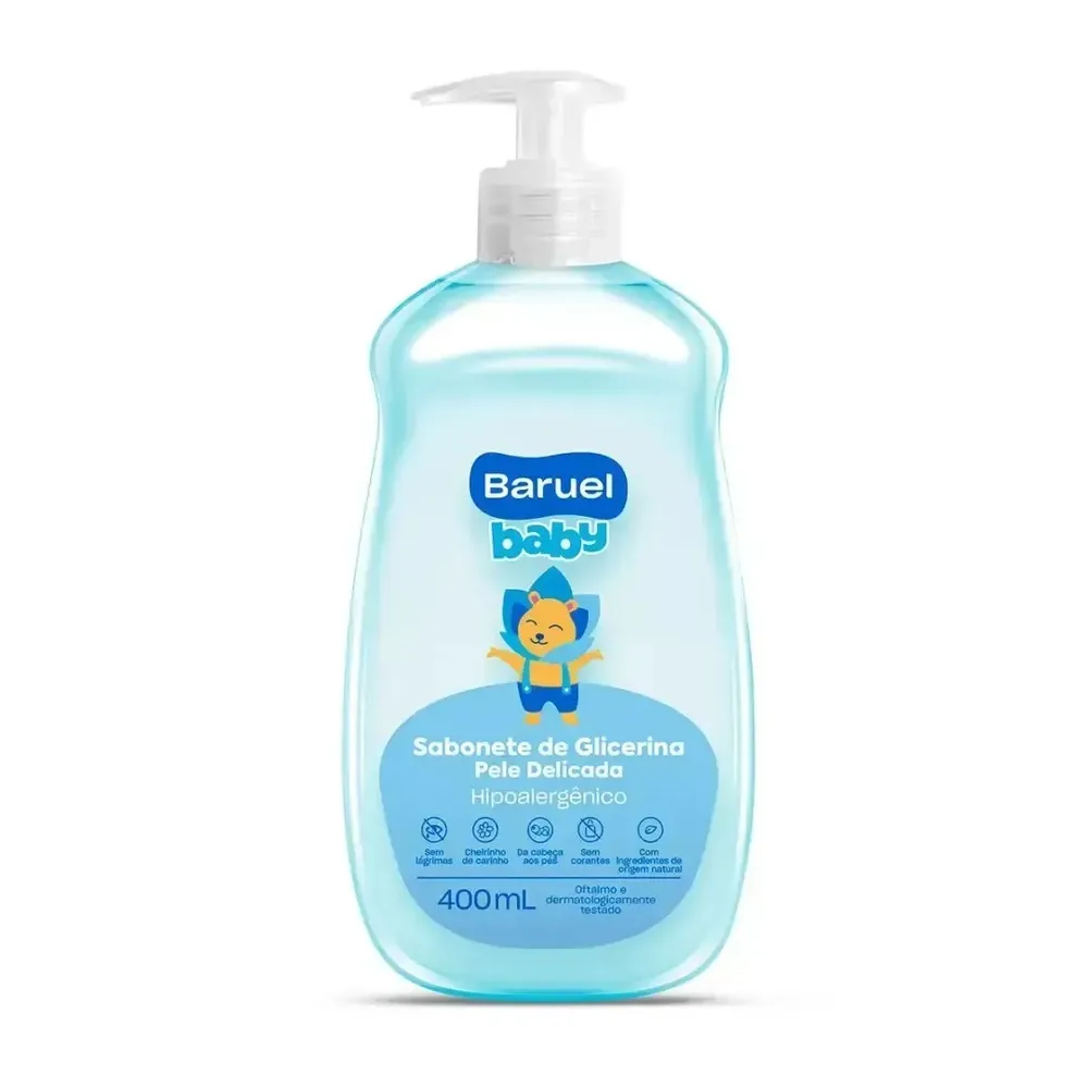 Sabonete De Glicerina Baruel Baby Pele Delicada 400 ml