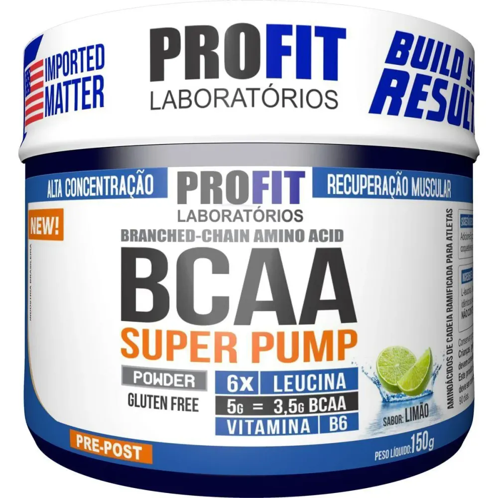 Bcaa Super Pump Powder 6:1:1 - 150 G Limão - Profit