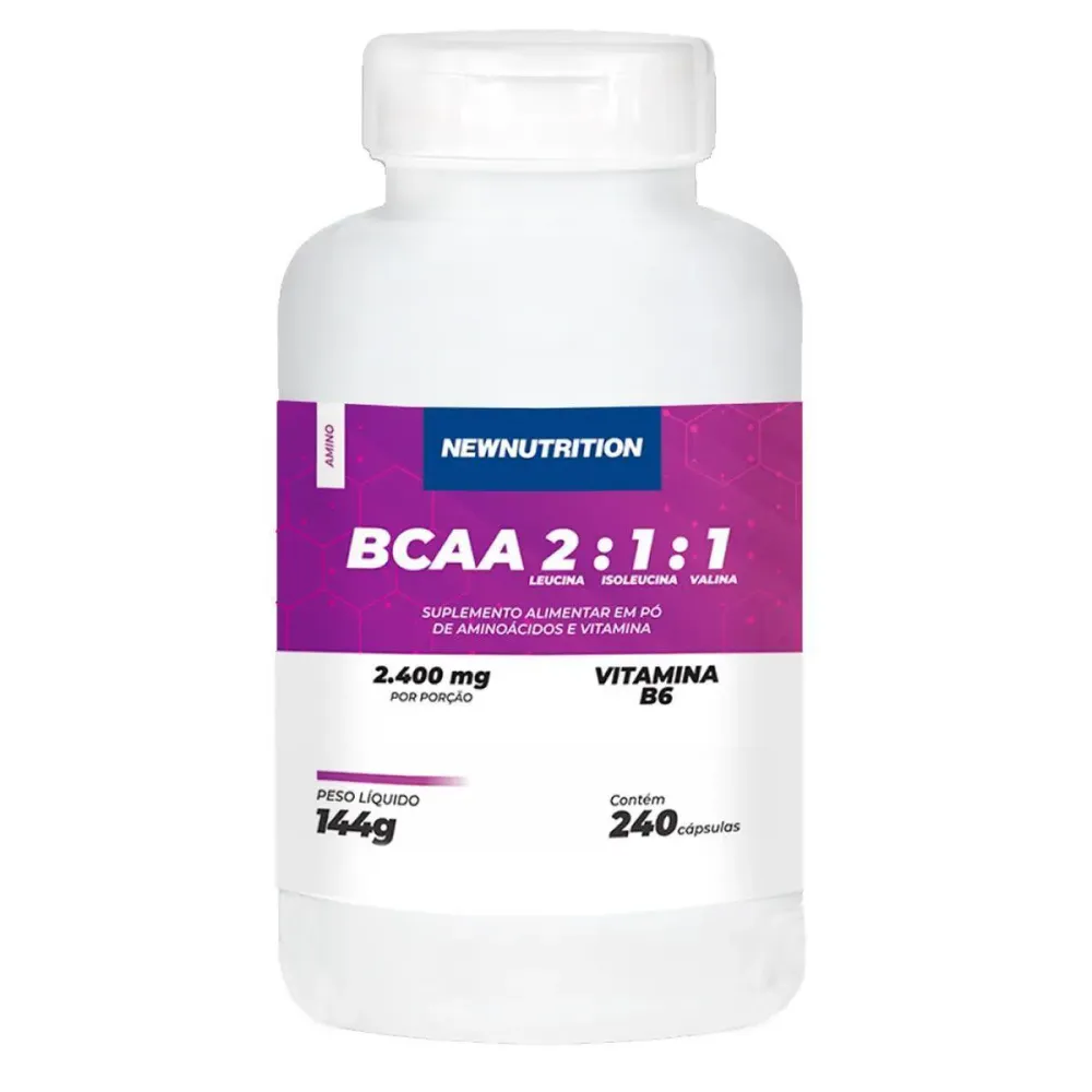 BCAA 2:1:1 2400 mg Newnutrition 240 cápsulas
