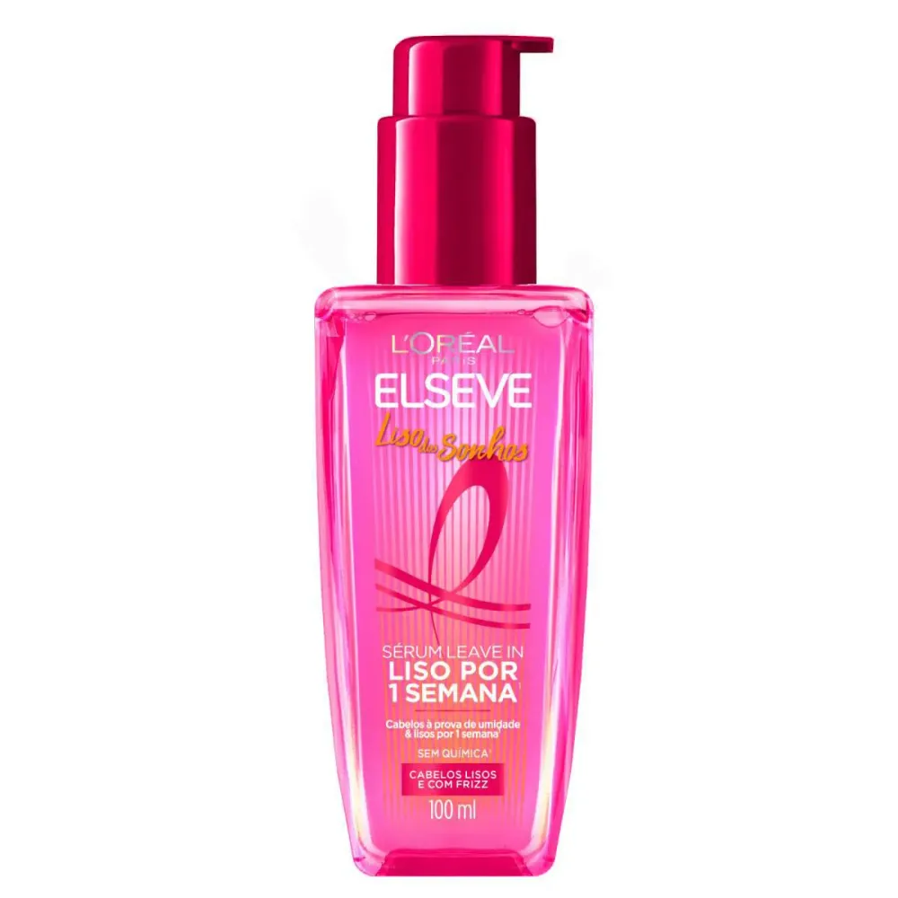Sérum Leave-In Elseve Liso dos Sonhos Sérum Alisante Efeito Liquid Hair 100 ml