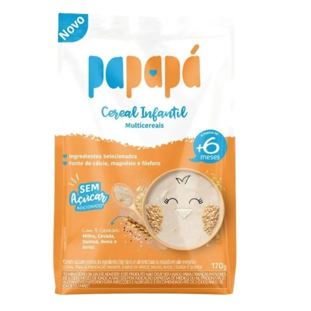Cereal Infantil Papapá Multicereais Sem Açúcar 170 g