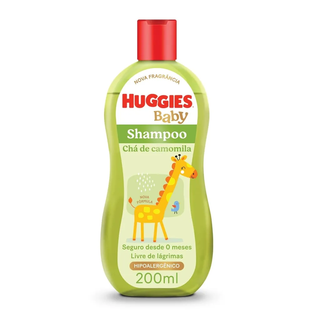 Turma Da Mônica Shampoo Huggies Camomila para Bebê Hipoalergênico 200 ml