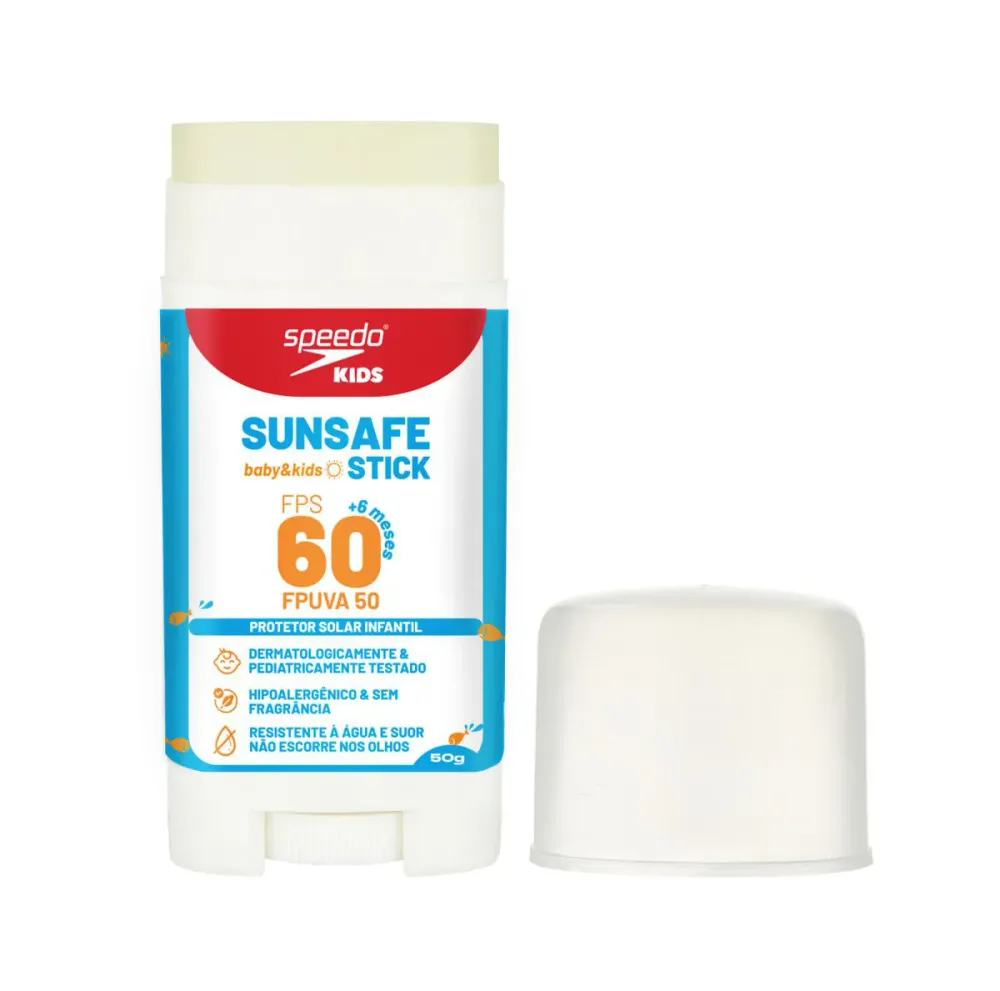 Protetor Solar Bastão Speedo Infantil Sunsafe Stick Baby & Kids Fps60 50 G - Pink Cheeks