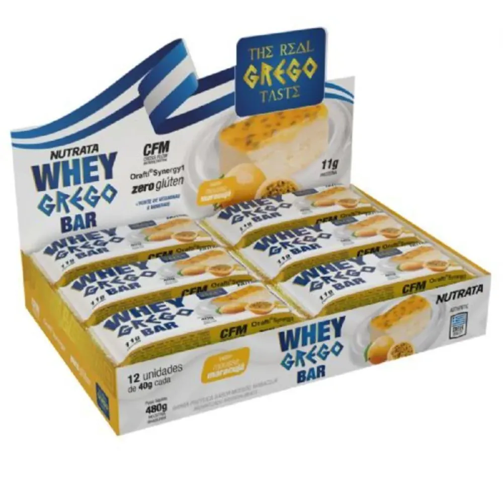 Whey Grego Bar Nutrata Mousse de Chocolate 40 g 12 unidades