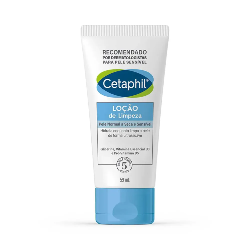 Loção de Limpeza Cetaphil Corpo e Rosto Pele Seca e Sensível com 59 ml